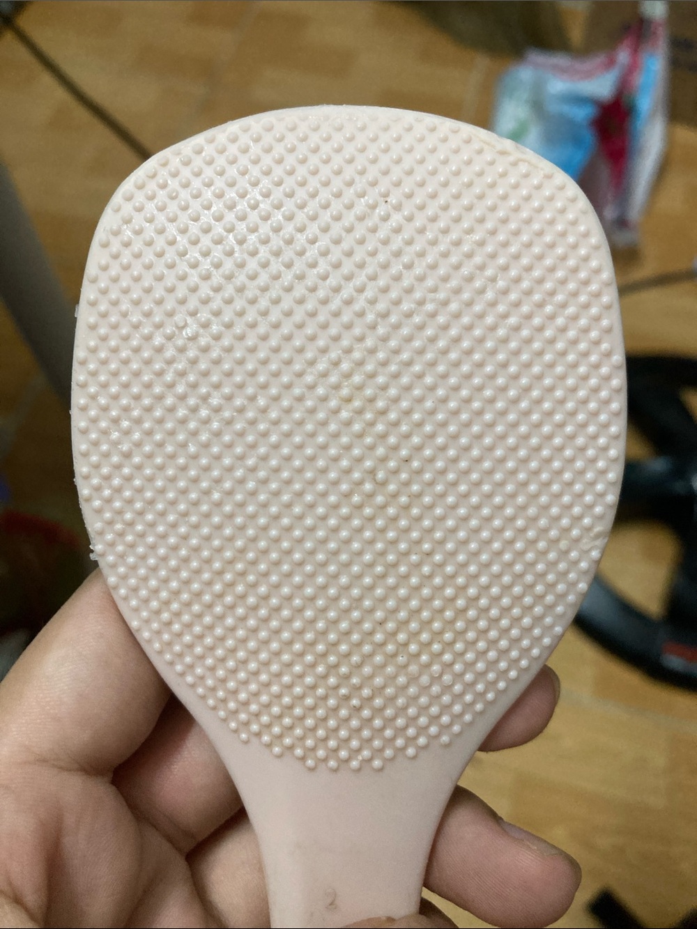 Gentle Pink Silicone Body Brush for Sensitive Skin - Soft Grip